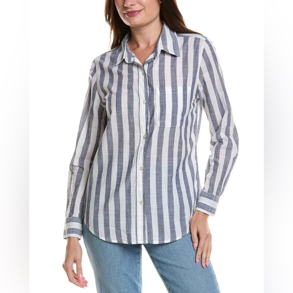 Lola River Tops - Lola River Stripe Shirt Size Medium 100% Cotton